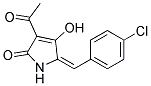 3-ACETYL-5-(4-CHLOROBENZYLIDENE)-4-HYDROXY-3-PYRROLIN-2-ONE 结构式