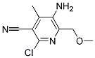 5-AMINO-2-CHLORO-6-METHOXYMETHYL-4-METHYL-3-PYRIDINECARBONITRILE 结构式