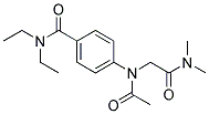 P-(N-(DIMETHYLCARBAMOYLMETHYL)ACETAMIDO)-N,N-DIETHYLBENZAMIDE 结构式