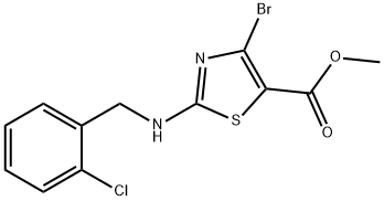METHYL 4-BROMO-2-(2-CHLOROBENZYLAMINO)THIAZOLE-5-CARBOXYLATE 结构式