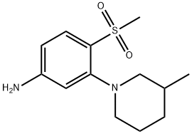 3-(3-Methylpiperidin-1-yl)-4-methylsulfonylaniline 结构式