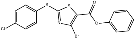 Phenyl4-bromo-2-(4-chlorophenylthio)thiazole-5-carboxylate 结构式