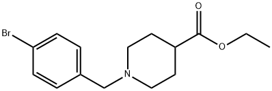 1-(4-溴苄基)哌啶-4-羧酸乙酯 结构式