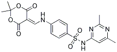 5-(((4-(((2,6-Dimethylpyrimidin-4-yl)amino)sulfonyl)phenyl)amino)methylene)-2,2-dimethyl-1,3-dioxane-4,6-dione 结构式