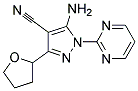 5-amino-3-(tetrahydrofuran-2-yl)-1-pyrimidin-2-yl-1H-pyrazole-4-carbonitrile 结构式