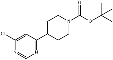 tert-butyl 4-(6-chloropyrimidin-4-yl)piperidine-1-carboxylate 结构式