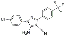 5-amino-1-(4-chlorophenyl)-3-[4-(trifluoromethyl)phenyl]-1H-pyrazole-4-carbonitrile 结构式