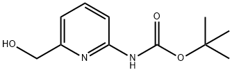 (6-(羟甲基)吡啶-2-基)氨基甲酸叔丁酯 结构式
