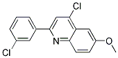 4-chloro-2-(3-chlorophenyl)-6-methoxyquinoline 结构式