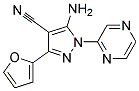 5-amino-3-furan-2-yl-1-pyrazin-2-yl-1H-pyrazole-4-carbonitrile 结构式