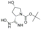 tert-butyl (2S,4S)-4-hydroxy-2-(hydroxycarbamimidoyl)pyrrolidine-1-carboxylate 结构式