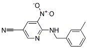 6-(3-Methyl-benzylamino)-5-nitro-nicotinonitrile 结构式