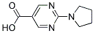 2-pyrrolidin-1-ylpyrimidine-5-carboxylic acid 结构式