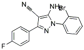 5-amino-1-(2-bromophenyl)-3-(4-fluorophenyl)-1H-pyrazole-4-carbonitrile 结构式