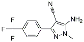 5-amino-3-[4-(trifluoromethyl)phenyl]-1-methyl-1H-pyrazole-4-carbonitrile 结构式