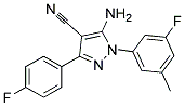 5-amino-1-(3-fluoro-5-methylphenyl)-3-(4-fluorophenyl)-1H-pyrazole-4-carbonitrile 结构式