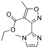 ethyl 5-methyl-3-(1-methyl-1H-imidazol-2-yl)isoxazole-4-carboxylate 结构式