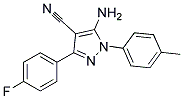 5-amino-3-(4-fluorophenyl)-1-(4-methylphenyl)-1H-pyrazole-4-carbonitrile 结构式