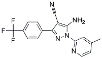 5-amino-3-[4-(trifluoromethyl)phenyl]-1-(4-methylpyridin-2-yl)-1H-pyrazole-4-carbonitril 结构式