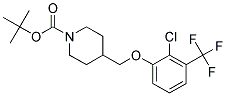 4-(2-Chloro-3-trifluoromethyl-phenoxymethyl)-piperidine-1-carboxylic acid tert-butyl ester 结构式
