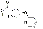 methyl (2S,4R)-4-[(6-methylpyrimidin-4-yl)oxy]pyrrolidine-2-carboxylate 结构式