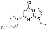 7-chloro-5-(4-chlorophenyl)-3-ethylpyrazolo[1,5-a]pyrimidine 结构式