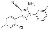 5-amino-3-(2-chloro-4-methylphenyl)-1-(3-methylphenyl)-1H-pyrazole-4-carbonitrile 结构式