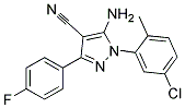5-amino-1-(5-chloro-2-methylphenyl)-3-(4-fluorophenyl)-1H-pyrazole-4-carbonitrile 结构式