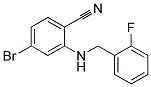 4-Bromo-2-(2-fluoro-benzylamino)-benzonitrile 结构式