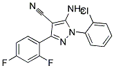 5-amino-1-(2-chlorophenyl)-3-(2,4-difluorophenyl)-1H-pyrazole-4-carbonitrile 结构式