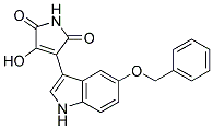 3-[5-(benzyloxy)-1H-indol-3-yl]-4-hydroxy-1H-pyrrole-2,5-dione 结构式