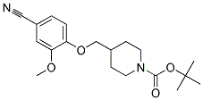 4-(4-Cyano-2-methoxy-phenoxymethyl)-piperidine-1-carboxylic acid tert-butyl ester 结构式