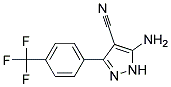 5-amino-3-[4-(trifluoromethyl)phenyl]-1H-pyrazole-4-carbonitrile 结构式