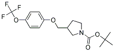 3-(4-Trifluoromethoxy-phenoxymethyl)-pyrrolidine-1-carboxylic acid tert-butyl ester 结构式
