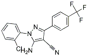 5-amino-1-(2-chlorophenyl)-3-[4-(trifluoromethyl)phenyl]-1H-pyrazole-4-carbonitrile 结构式