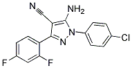 5-amino-1-(4-chlorophenyl)-3-(2,4-difluorophenyl)-1H-pyrazole-4-carbonitrile 结构式