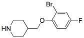 4-(2-Bromo-4-fluoro-phenoxymethyl)-piperidine 结构式