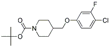 4-(4-Chloro-3-fluoro-phenoxymethyl)-piperidine-1-carboxylic acid tert-butyl ester 结构式