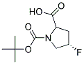 (4S)-1-(tert-butoxycarbonyl)-4-fluoropyrrolidine-2-carboxylic acid 结构式