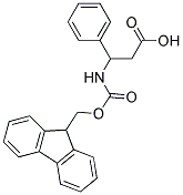 3-{[(9H-fluoren-9-ylmethoxy)carbonyl]amino}-3-phenylpropanoic acid 结构式