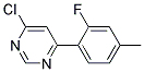 4-Chloro-6-(2-fluoro-4-methyl-phenyl)-pyrimidine 结构式