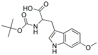 2-[(tert-butoxycarbonyl)amino]-3-(6-methoxy-1H-indol-3-yl)propanoic acid 结构式