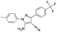 5-amino-3-[4-(trifluoromethyl)phenyl]-1-(4-methylphenyl)-1H-pyrazole-4-carbonitrile 结构式