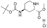 (S)-TRANS-4-(TERT-BUTYLOXYCARBONYL-AMINO)-PIPECOLIC ACID METHYL ESTER HYDROCHLORIDE 结构式