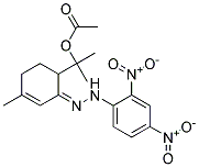 (+/-)-6-(1-ACETOXY-1-METHYLETHYL)-3-METHYL-2-CYCLOHEXEN-1-ONE2,4-DINITROPHENYLHYDRAZONE 结构式