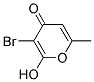3-BROMO-2-HYDROXY-6-METHYL-4-PYRANONE 结构式