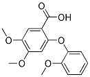 4,5-DIMETHOXY-2-(O-METHOXYPHENOXY)BENZOICACID 结构式