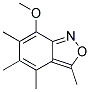 7-METHOXY-3,4,5,6-TETRAMETHYL-2,1-BENZISOXAZOLE 结构式