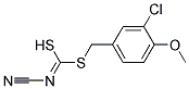 (3-Chloro-4-methoxyphenyl)methyl-cyanocarbonimidodithioate 结构式