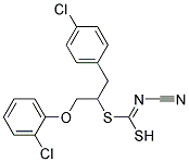 (4-Chlorobenzyl)[2-(2-chlorophenoxy)ethyl]-cyanocarbonimidodithioate 结构式